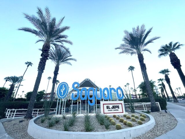 Saguaro hotel sign in Palm Springs