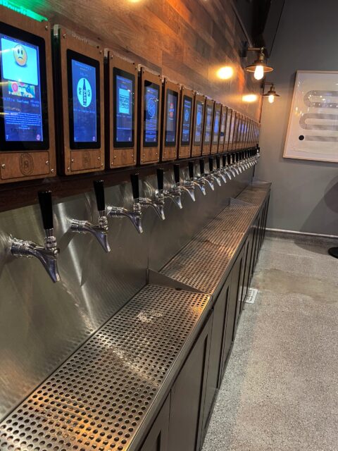 The taps at Hops and Sessions Taproom in downtown Livermore
